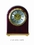 Custom Pino Finish Wood Arch Alarm Clock, 4" L x 5.25" W x 1.375" H, Price/piece