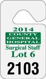 Custom Standard White Reflective Hang Tag Parking Permit (.035