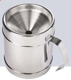 Custom Continental Style Polished Stainless Steel Wine Tasting Personal Spittoon, 4 7/8