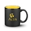 Custom Sidley Mug - 11oz Black/Yellow, Price/piece