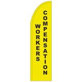 Blank Workers Compensation 3' x 12' Half Drop Feather Flag