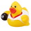 Custom Rubber Rollin Bowlin Duck, 3 1/2" L x 3 3/4" W x 3 1/2" H, Price/piece