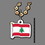 Custom Beaded Necklace W/ Clip On Flag Of Lebanon Medallion, Price/piece