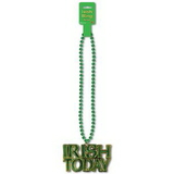 Custom Beads w/ Irish Today Medallion Necklace, 36