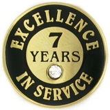 Blank Excellence In Service Pin - 7 Years, 3/4