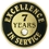 Blank Excellence In Service Pin - 7 Years, 3/4" W, Price/piece