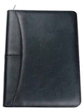 Custom Pinnacle Padfolio Folder W/ Calculator, Zipper & USB Holder, 9 7/8