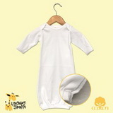 Custom The Laughing Giraffe Long Sleeve Cotton Infant Sleeper Gown - White EASY Embroidery