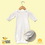 Custom The Laughing Giraffe Long Sleeve Cotton Infant Sleeper Gown - White EASY Embroidery, Price/piece