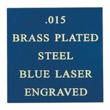 Custom Royal Blue Brass Plated Steel Engraving Sheet Stock (12