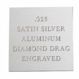 Custom Satin Silver Aluminum Engraving Sheet Stock (12