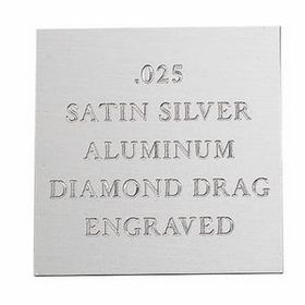 Custom Satin Silver Aluminum Engraving Sheet Stock (12"X24"X0.025")