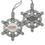 Custom Pewter Snowflake Ornament w/ Silver Tinsel Cord- ColorQuick Imprinted, Price/piece