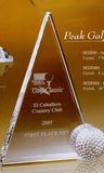 Custom Small Peak Golf Trophy, 5 3/4