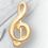 Blank Music Clef Chenille Letter Pin, Price/piece