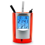 Custom Electronic Pen Holder with Clock