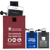 Custom Id Holder Wallet & Cell Phone Holder With Carabiner Neck Strap & Breakaway Release, 3 3/4