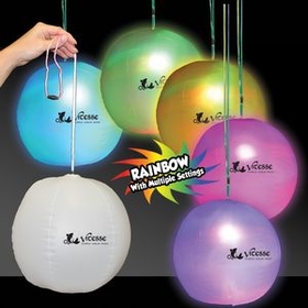 Custom Light Up Translucent Inflatable Ball, 12" Diameter