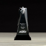 Custom Star Tower Acrylic Award w/ Stonecast Base (9