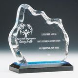 Custom Blue Acrylic Iceberg Trophy (7