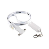Custom 3 In 1 Lanyard Cellphone USB Charging Cable, 35.5