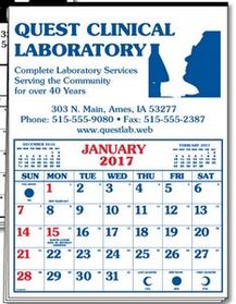 Custom Blue/Red Memo X Multi Sheet Wall Calendar - Thru 05/31/12