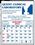 Custom Blue/Red Memo X Multi Sheet Wall Calendar - Thru 05/31/12, Price/piece