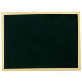 Blank Black Screened Plate W/Gold Border & Adhesive Back (3"X4")