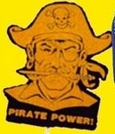 Custom Pirate Mascot on a Stick