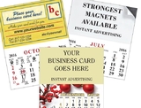 Blank Magnetic Business Card Calendar - 15 Month - October thru Next December