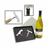 Custom Aluminum Corkscrew & Wine Stopper Gift Set