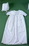 Eyelet Embrodered Cotton Christening Dress And Bonnet With Scallop Edge, Price/piece