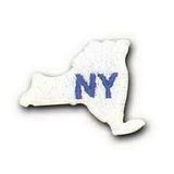 Custom State Shape Embroidered Applique - New York