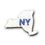 Custom State Shape Embroidered Applique - New York, Price/piece