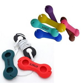 Custom Silicone Earphone Cable Winder, 3" L x 1" W x 1/2" H