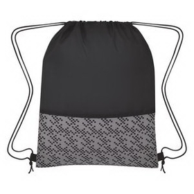 Custom Bitmap Drawstring Backpack, 12 3/4" W x 16 1/2" H