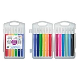 Custom 12 Pack of Hand Lettering Brush Markers in Hard Plastic Case - Full Color Decal, 4.125