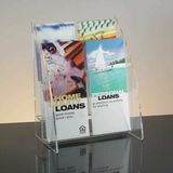 Custom 4-pocket Brochure Holder W/Curved Sides - Countertop