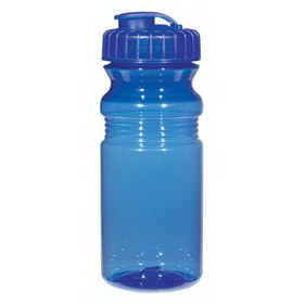 Custom 20 Oz. Poly-Clear Fitness Bottle With Super Sipper Lid, 7 1/2" H