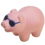 Custom Pig with Glasses Stress Reliever