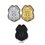 Plastic Police Badge w/ Complete Custom Decal, 2 5/8" H x 2 1/8" W, Price/piece