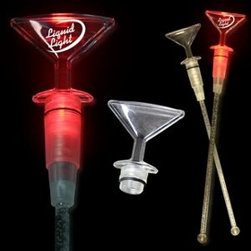 Custom 9" Red Martini Light-Up Cocktail Stirrers