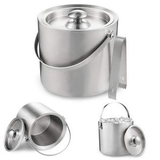 Custom Double Walled Stainless Steel Ice Bucket 1.3L, 5 1/2