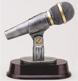 Custom 6 1/2" Resin Microphone Award