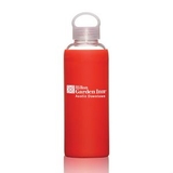 Custom The Mantra Glass/Silicone Bottle - Red, 2.875