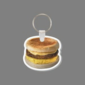 Key Ring & Full Color Punch Tag - Breakfast Sandwich