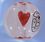 Custom Clear Beachball w/ Red Heart Insert / 16", Price/piece