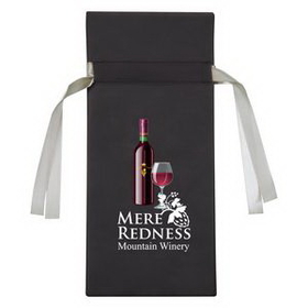 Custom Wine Bottle Non-Woven Gift Bag, 6 1/8" W x 13 5/8" H
