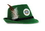Custom Deluxe Green Alpine Hat w/ Rope Band & Feather Accents w/ Cust Prtd Faux Leather Icon, Price/piece