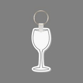 Key Ring & Punch Tag - Wine Glass